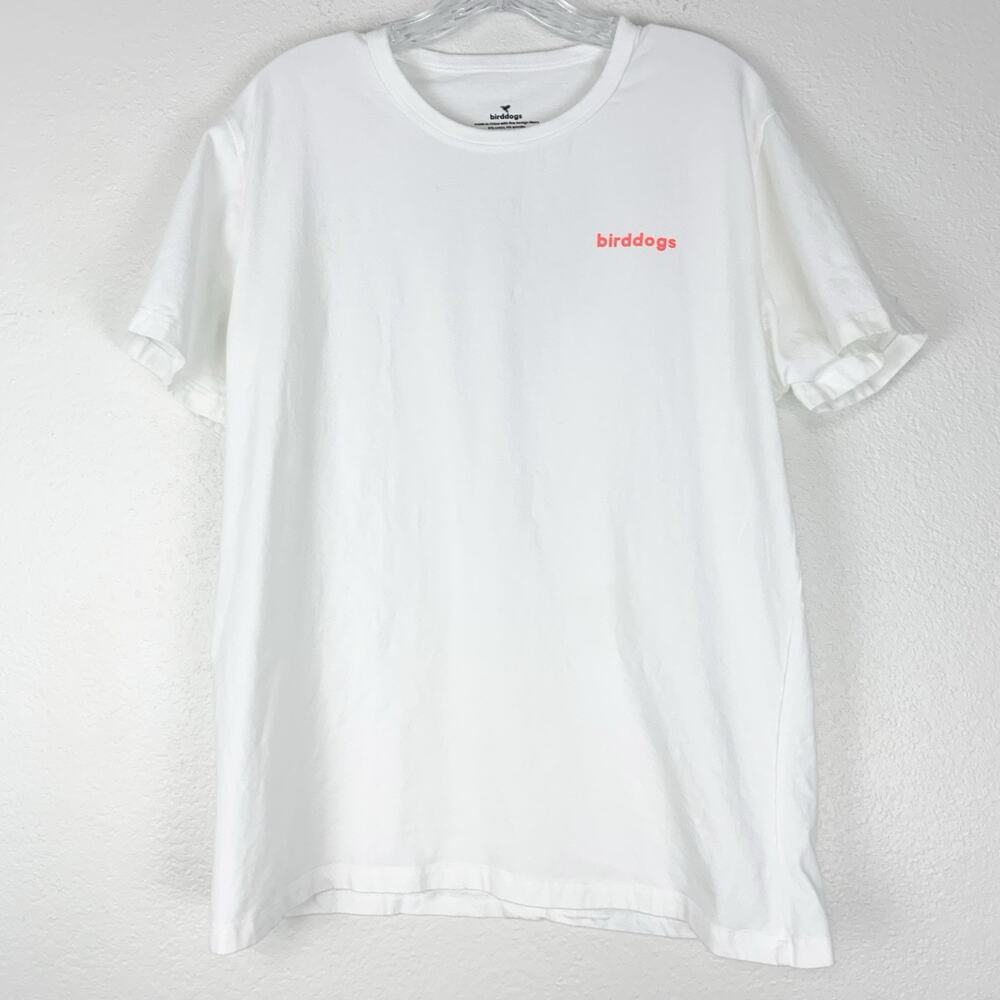 Birddogs Shirt‎ Mens Extra Large Graphic Tee White Crewneck Short Sleeves Casual